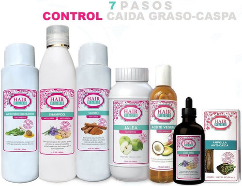 KIT 7 PASOS CONTROL CAIDA GRASO-CASPA