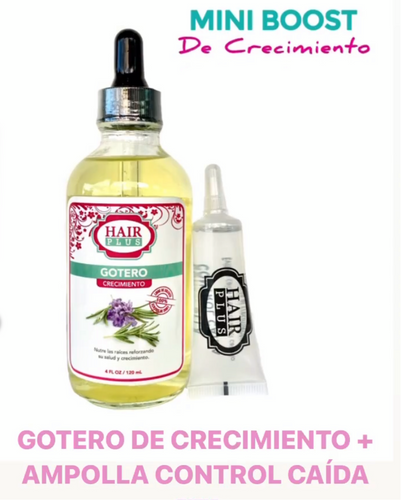 Boost de GOTERO DE ROMERO y LAVANDA 4 fl oz y Ampolla de Caida