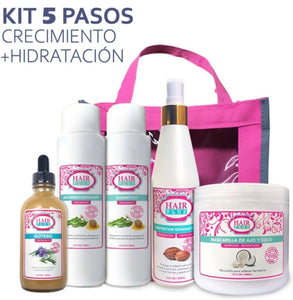 KIT 5 PASOS HIDRATACION Y CRECIMIENTO